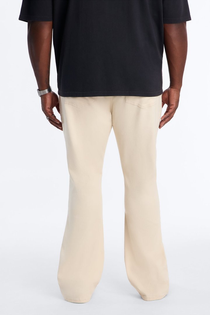 Essential Stacked Skinny Flare Stretch Jean - Cream
