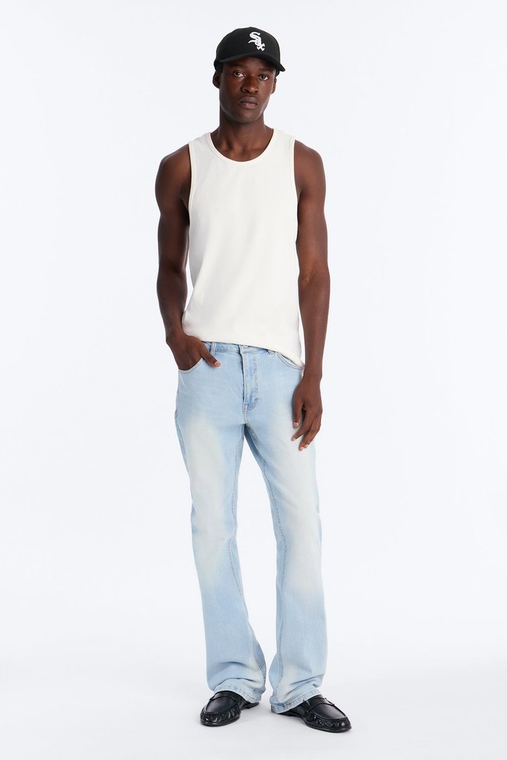 Essential Stacked Skinny Flare Stretch Jean - Light Wash