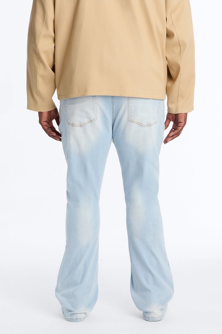 Essential Stacked Skinny Flare Stretch Jean - Light Wash