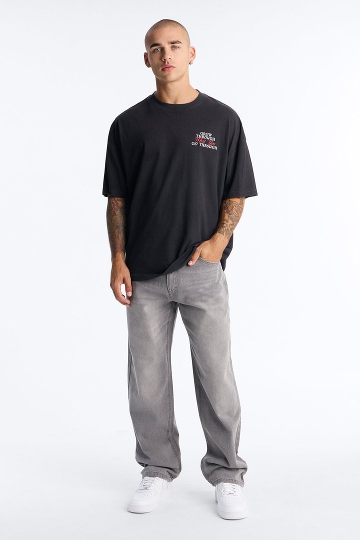 Essential Straight Rigid Jean - Dark Grey