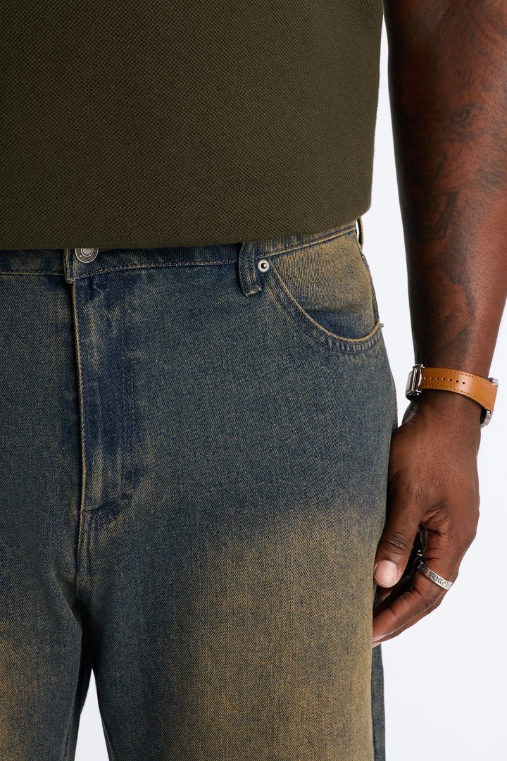 Essential Straight Rigid Jean - Stone Blue Wash