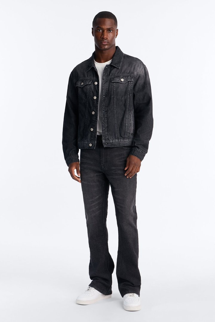 Everyday Hemp Denim Trucker Jacket - Black Wash
