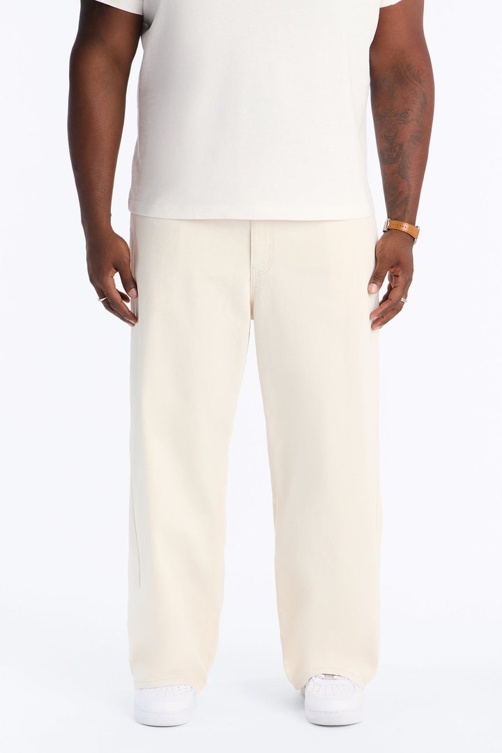 Everyday Hemp Baggy Jean - Cream