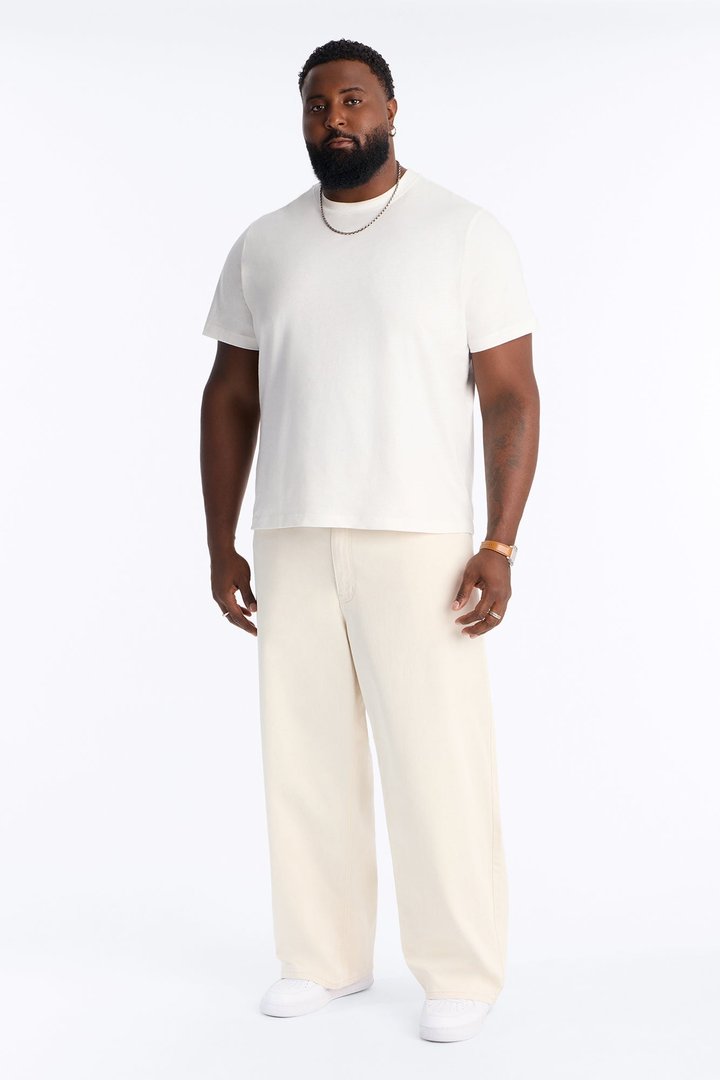 Everyday Hemp Baggy Jean - Cream