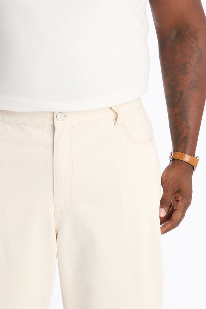 Everyday Hemp Baggy Jean - Cream