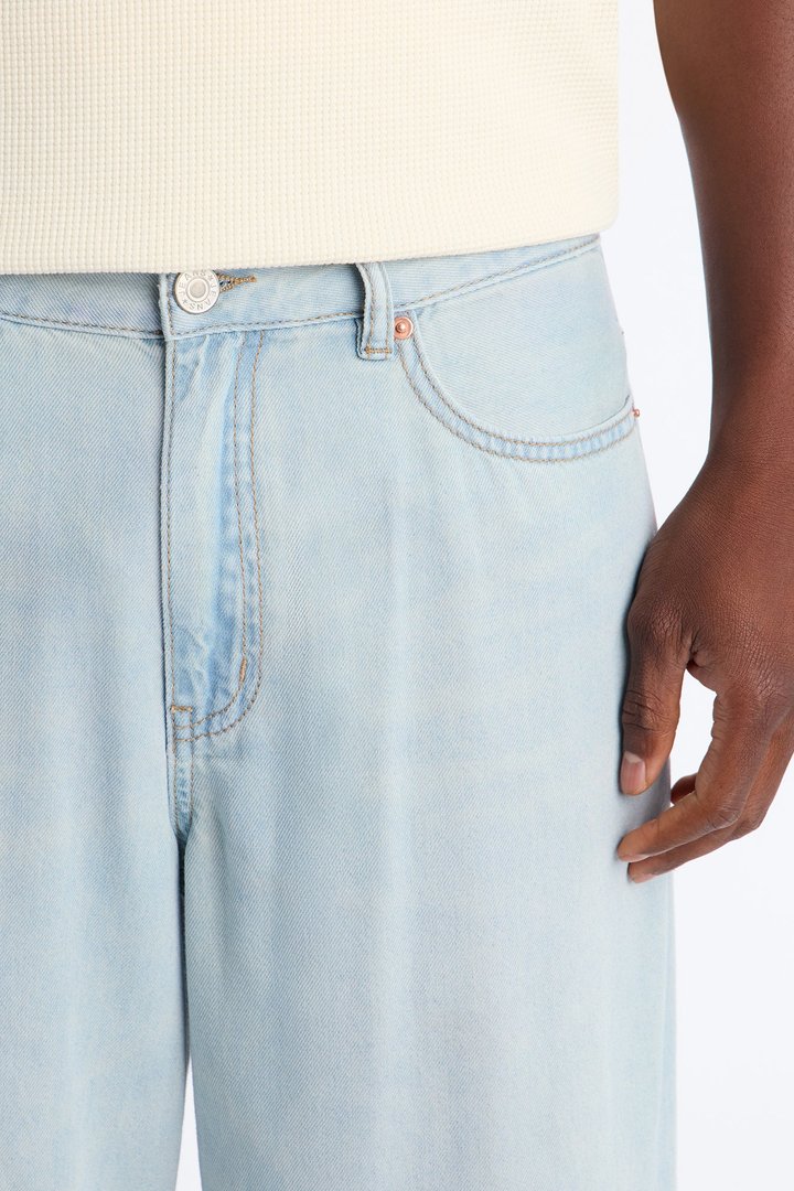 Everyday Hemp Baggy Jean - Light Blue Wash