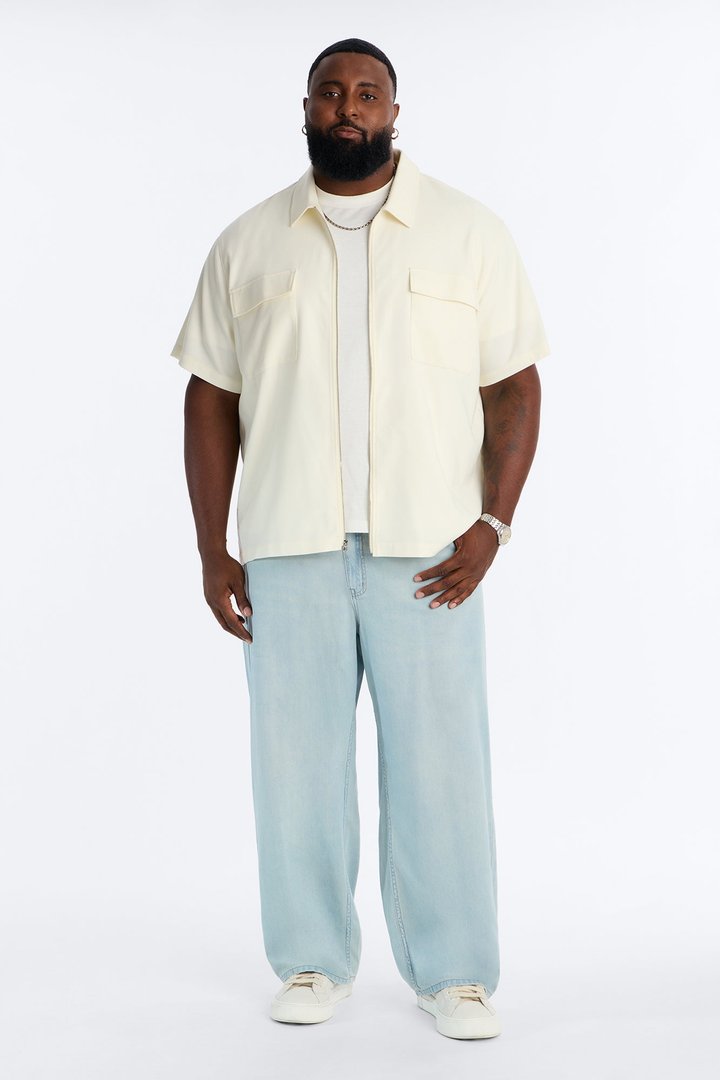 Everyday Hemp Baggy Jean - Light Blue Wash