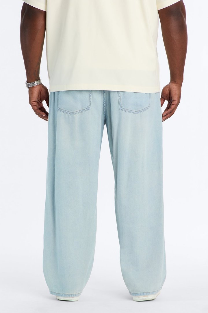 Everyday Hemp Baggy Jean - Light Blue Wash