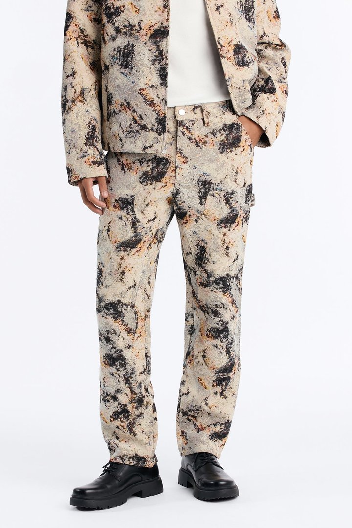 Straight Savannah Tapestry Carpenter Pant - Brown/combo