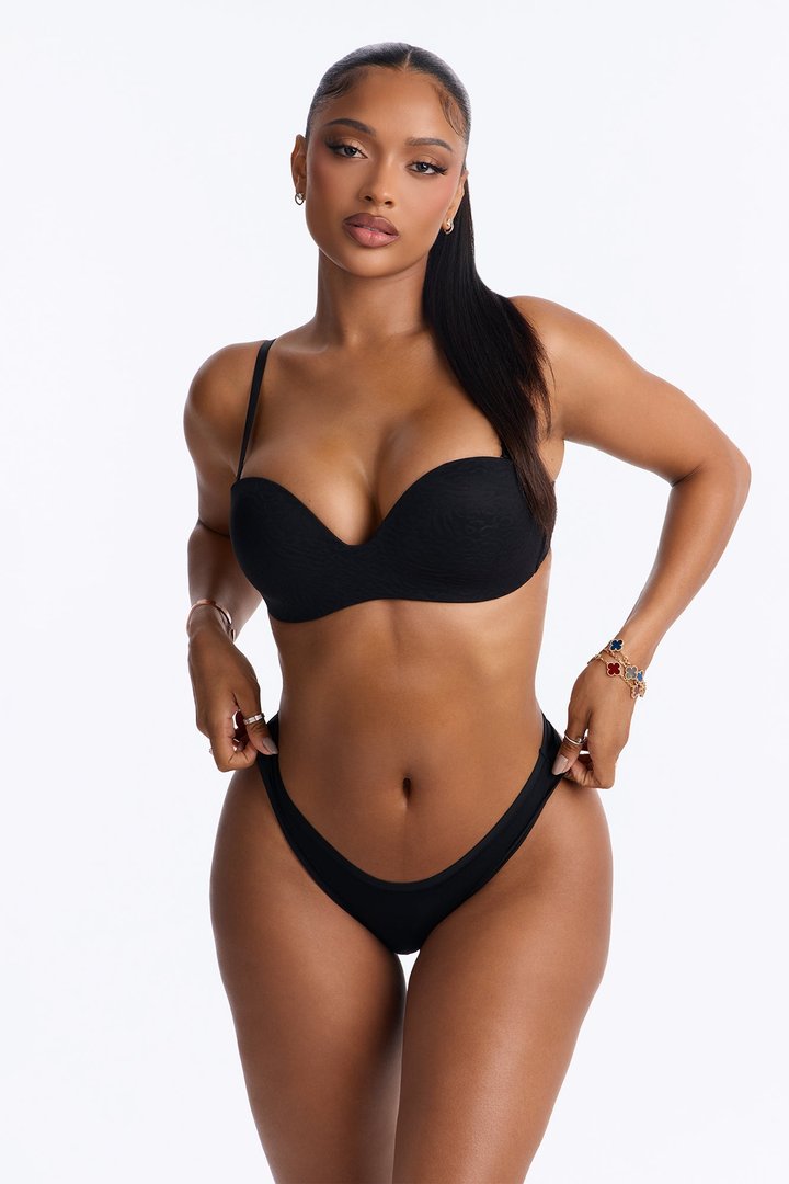 Ready To Bite Wirefree Lightly Padded Demi Bra - Black