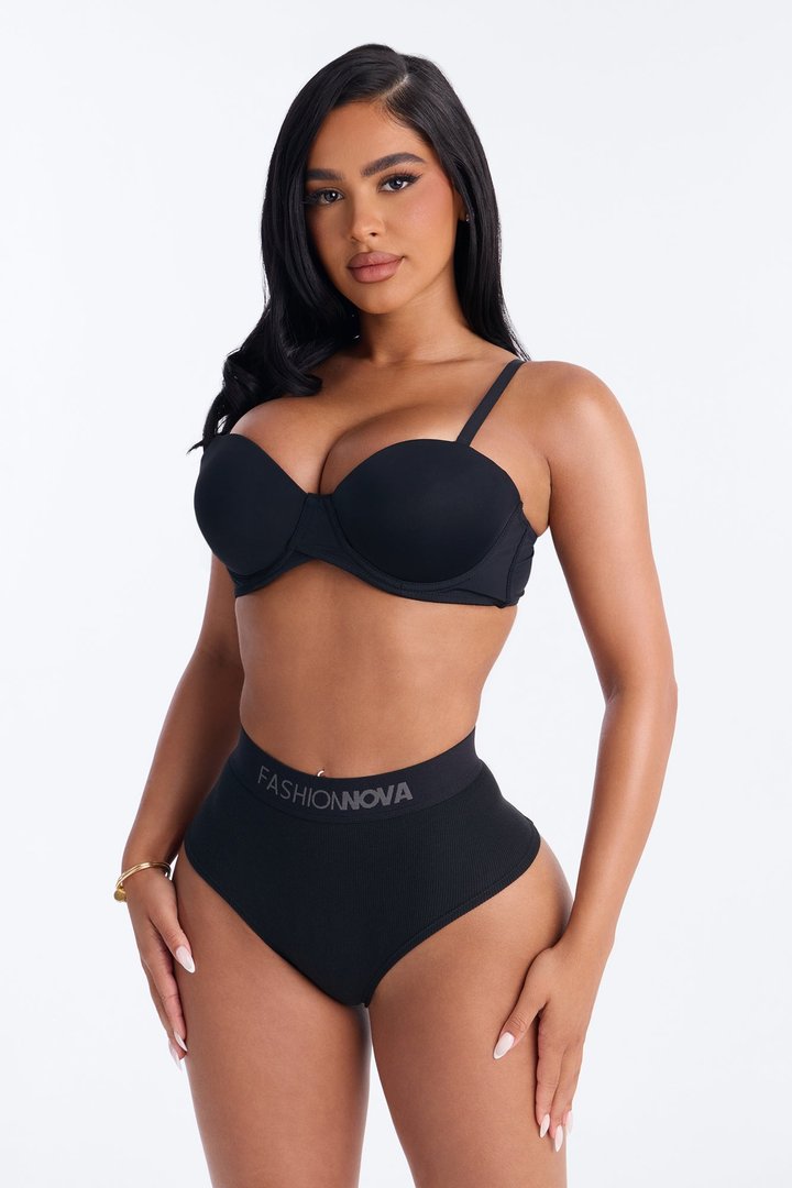 FN Mood Cotton Ribbed Full Coverage Hipster - Black
