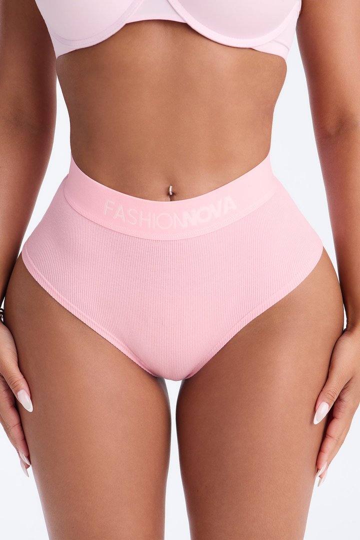 FN Mood Cotton Ribbed Full Coverage Hipster - Light Pink
