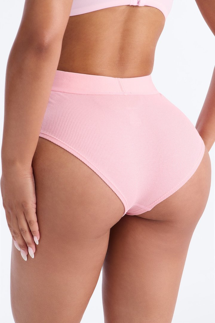 FN Mood Cotton Ribbed Full Coverage Hipster - Light Pink