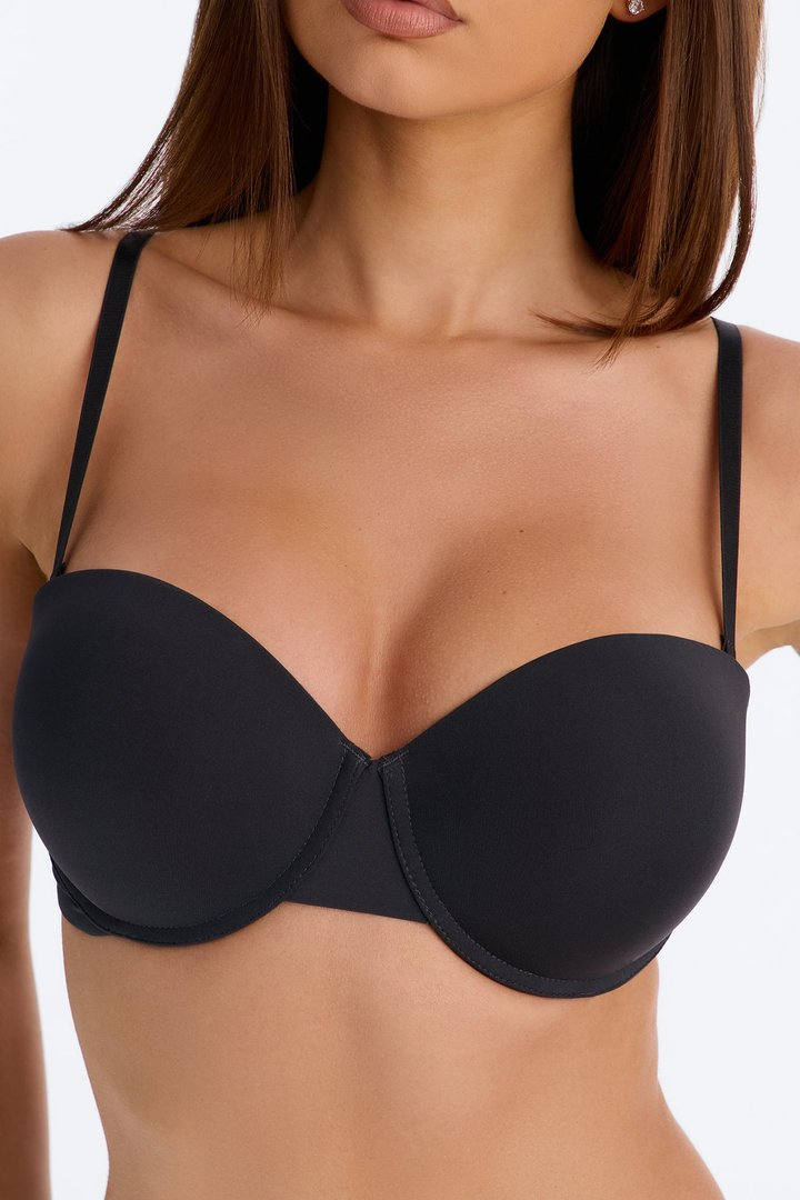 Flexible Fit Extreme Strapless Mulitway Push Up Bra - Black