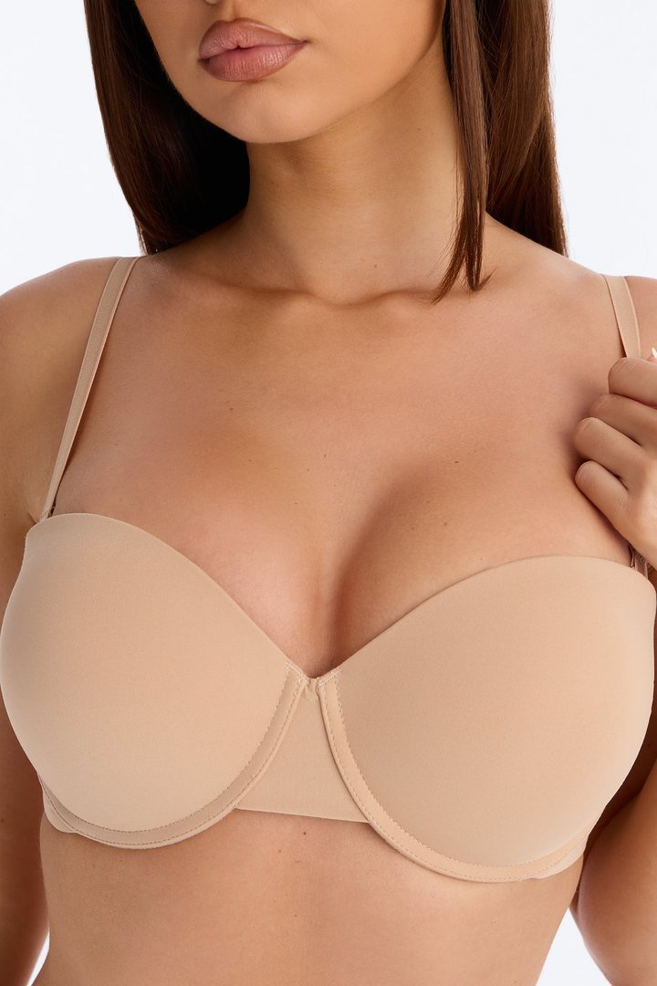 Flexible Fit Extreme Strapless Mulitway Push Up Bra - Nude