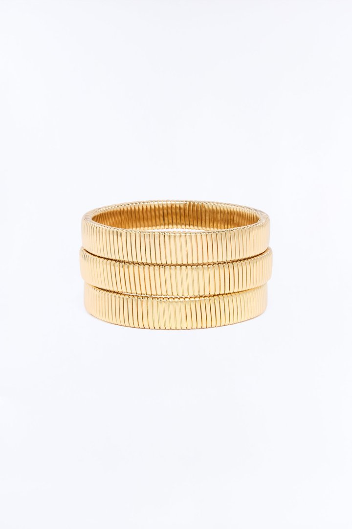 Get With It 3 Piece Bracelet Set - Gold