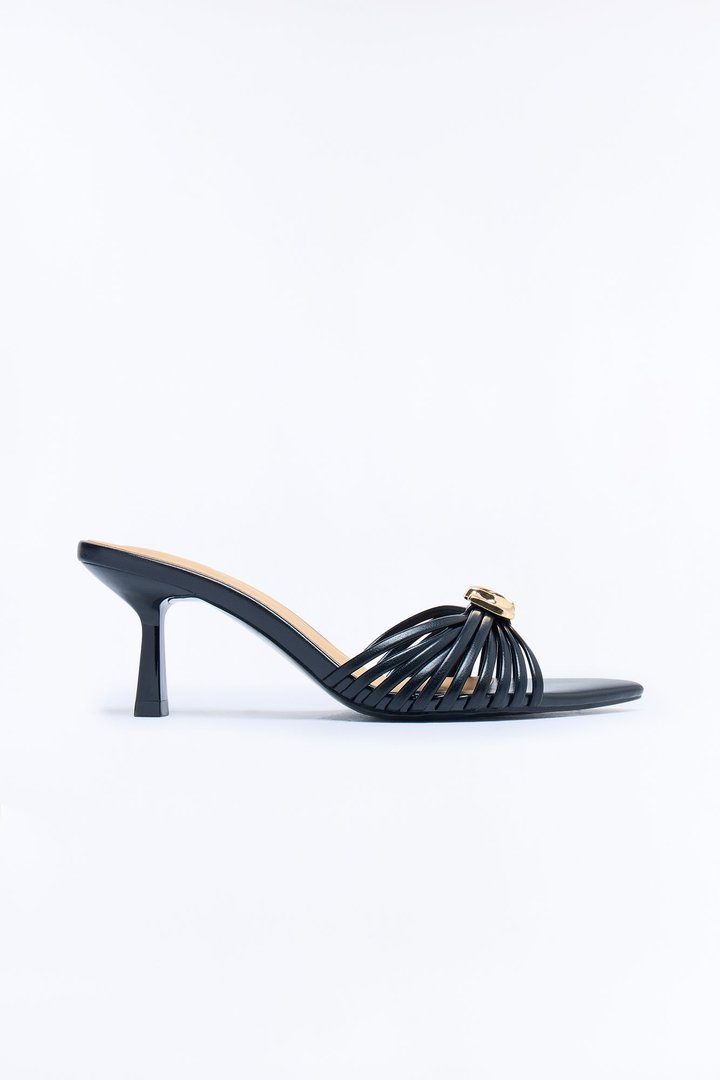 Ida Hardware Heels - Black