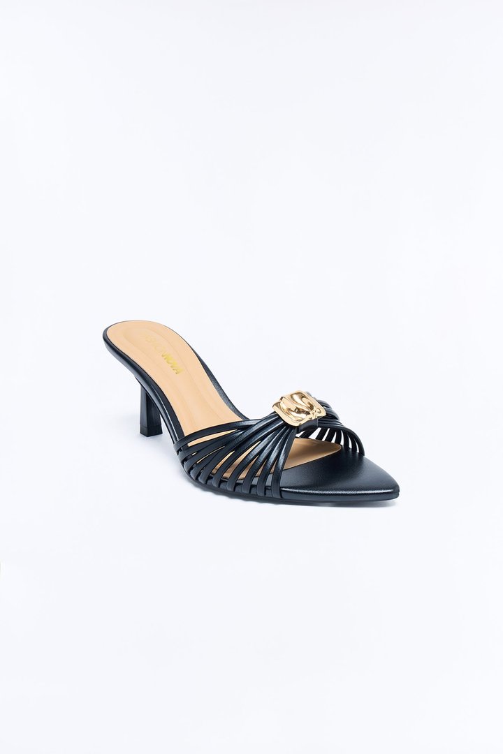 Ida Hardware Heels - Black