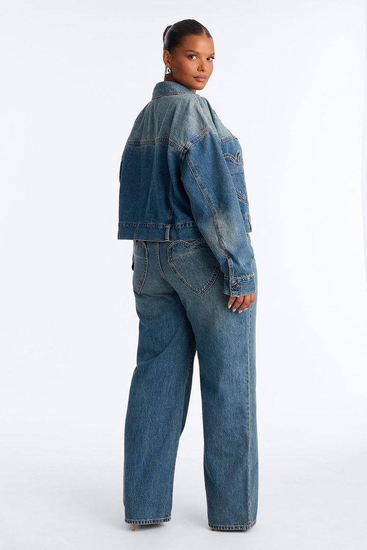Match Made In Heaven Straight Leg Jeans - Dark Wash