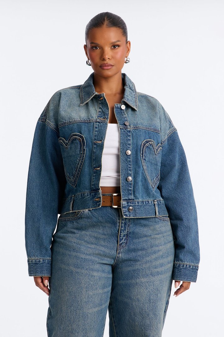 Match Made In Heaven Denim Jacket - Dark Wash