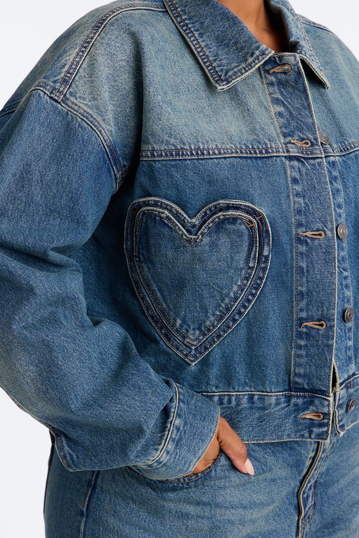Match Made In Heaven Denim Jacket - Dark Wash