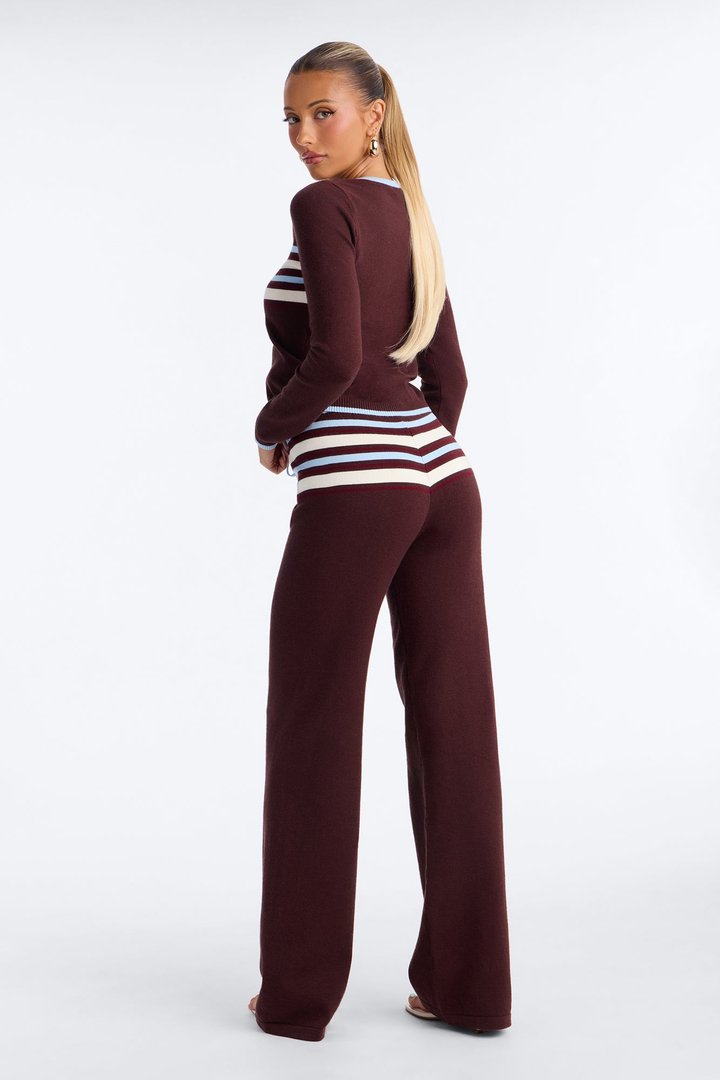 Sunday Uniform Sweater Pant Set - Brown/combo
