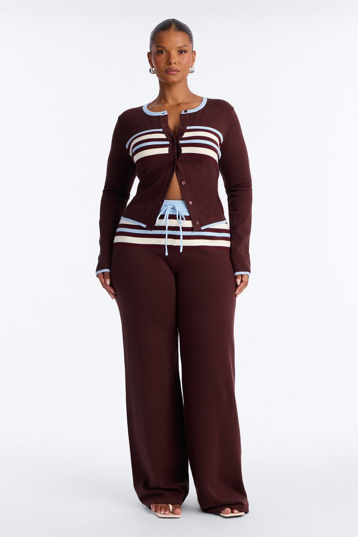Sunday Uniform Sweater Pant Set - Brown/combo