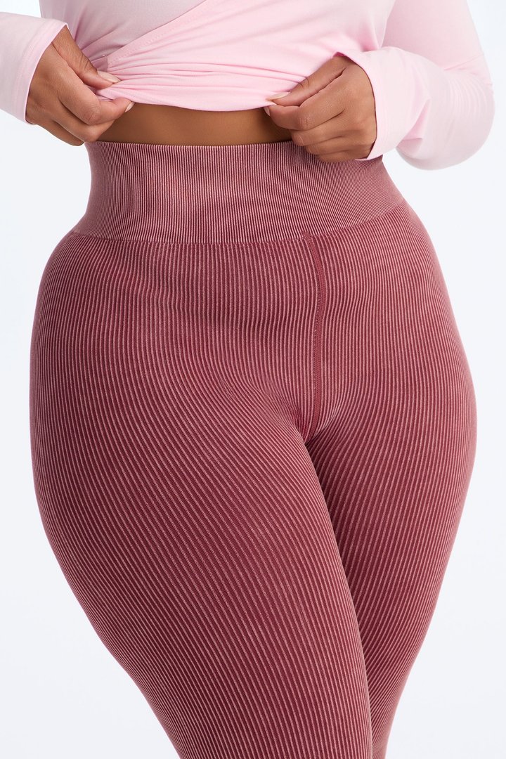Tall Mia Ribbed Seamless Flare Pant - Sangria