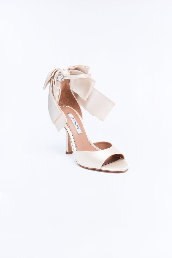 Steve Madden Bougie Satin Heels - Ivory