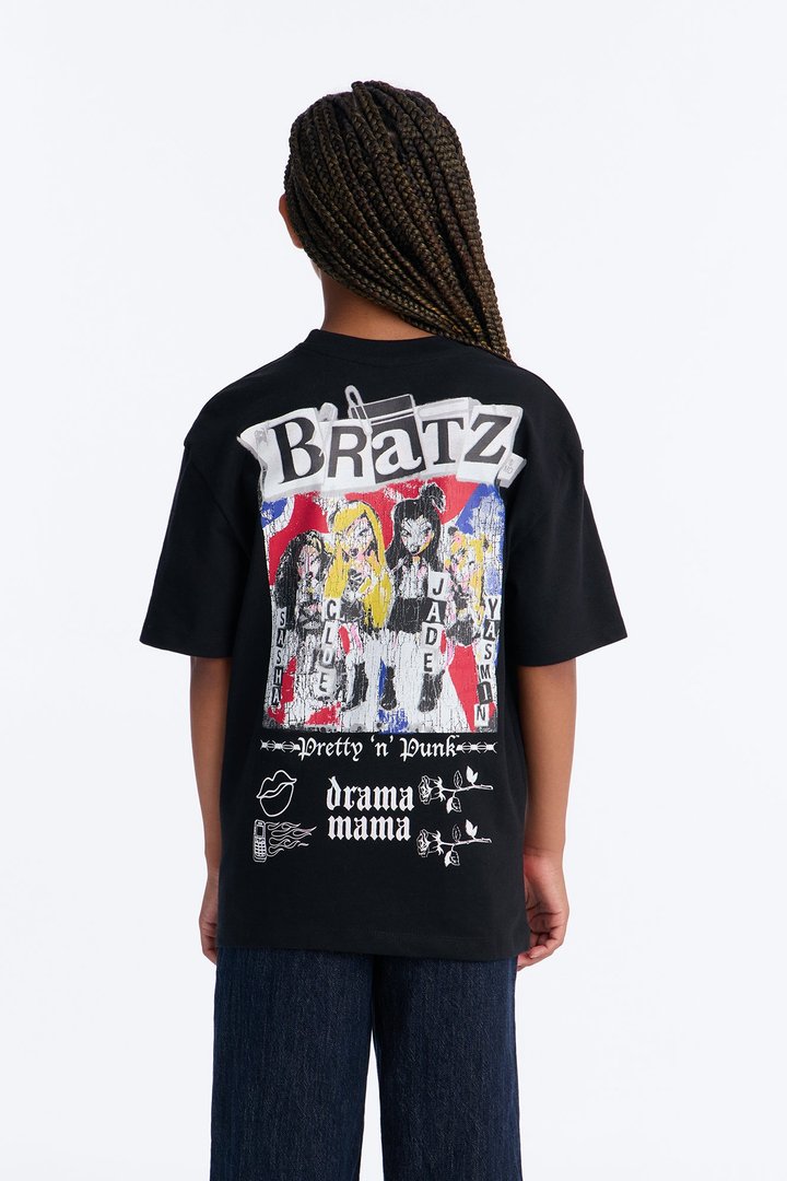 Mini Bratz Pretty n Punk Short Sleeve Tee - Black