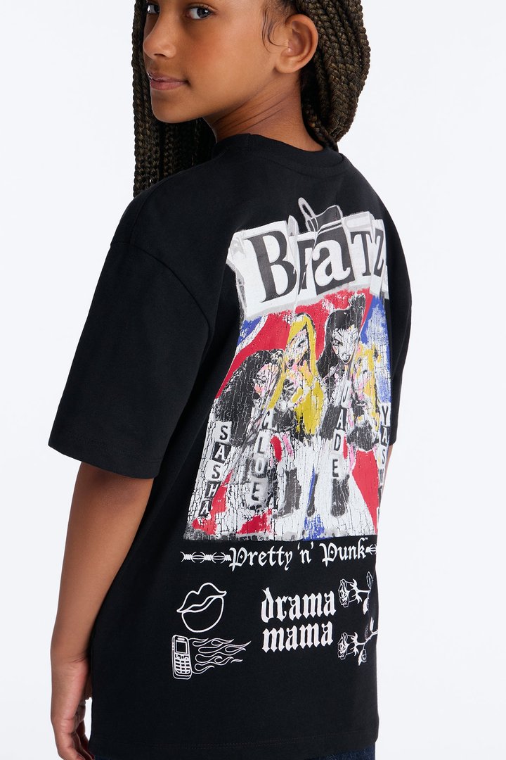 Mini Bratz Pretty n Punk Short Sleeve Tee - Black