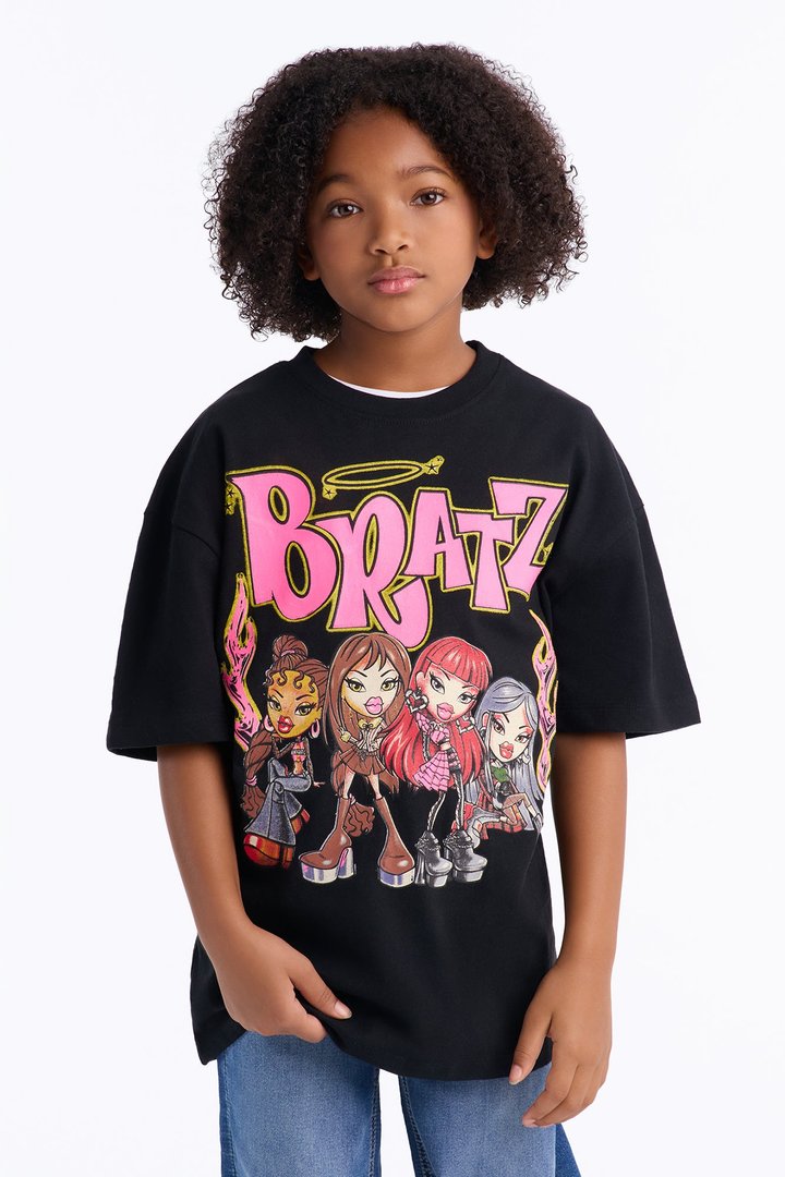 Mini Bratz Girl Power Short Sleeve Tee - Black