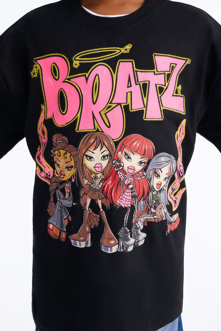 Mini Bratz Girl Power Short Sleeve Tee - Black