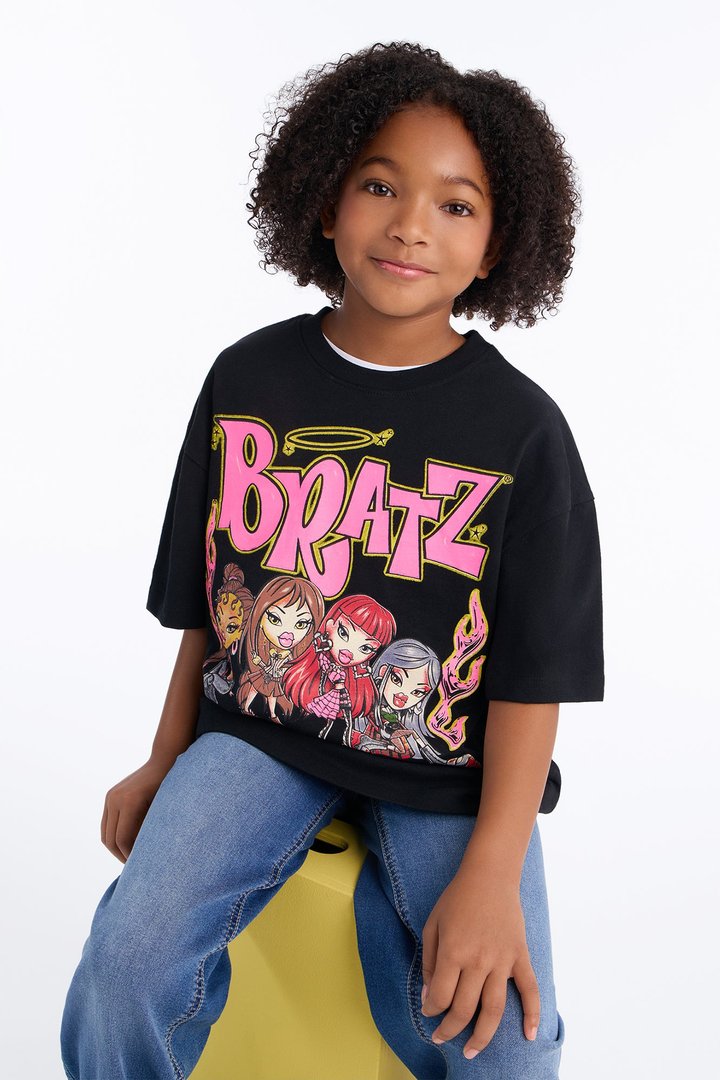 Mini Bratz Girl Power Short Sleeve Tee - Black