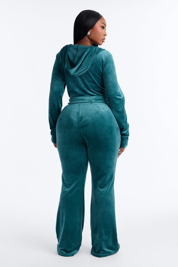 My Go To Velour Pant Set - Hunter
