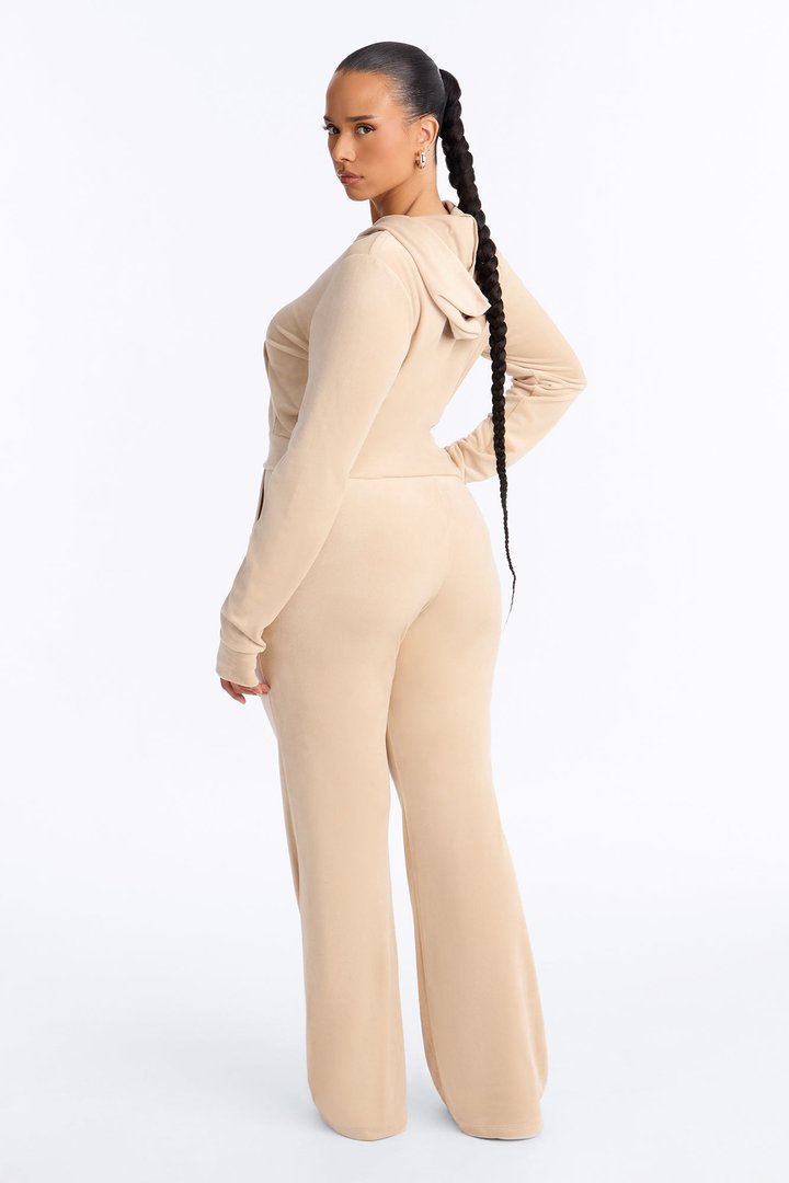 My Go To Velour Pant Set - Taupe