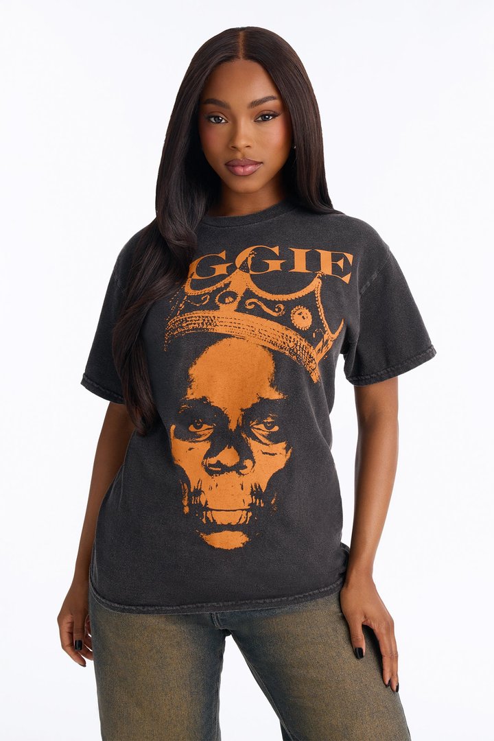 Biggie King Of NY Washed Tee - Black