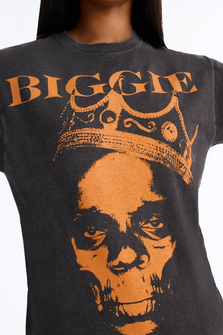 Biggie King Of NY Washed Tee - Black