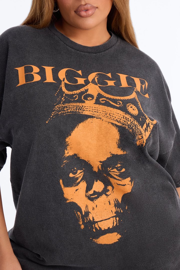 Biggie King Of NY Washed Tee - Black