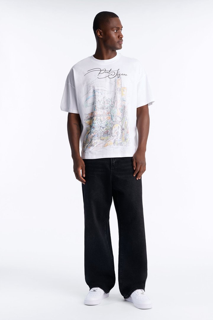 Paul Signac Landscape Sketch Short Sleeve Tee - White