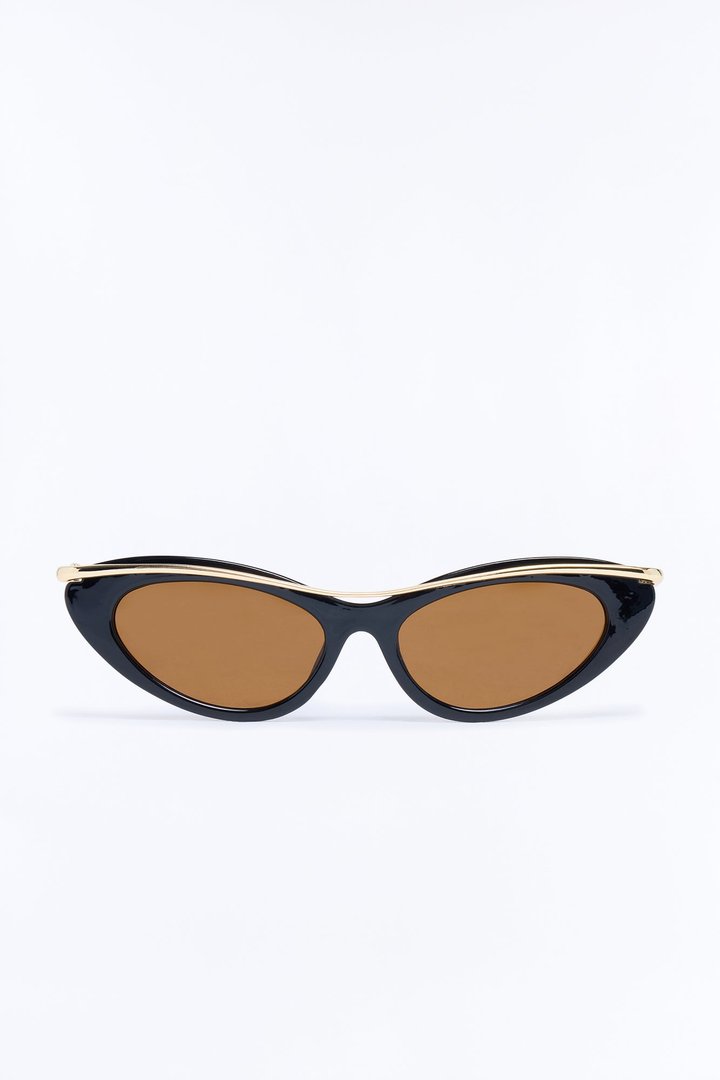 Catty Attitude Sunglasses - Black/Orange