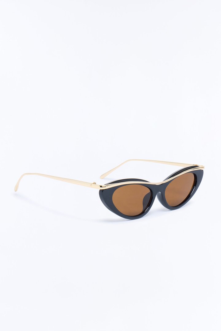 Catty Attitude Sunglasses - Black/Orange