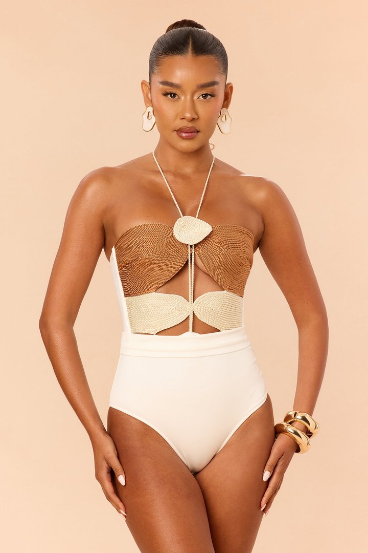 Amalfi Sun Woven Swimsuit Cover Up Set - White