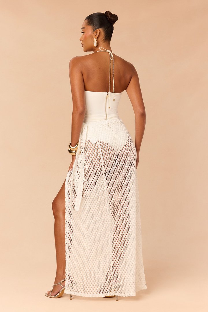 Amalfi Sun Woven Swimsuit Cover Up Set - White