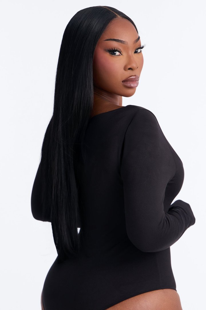 Sammy Square Neck Bodysuit - Black