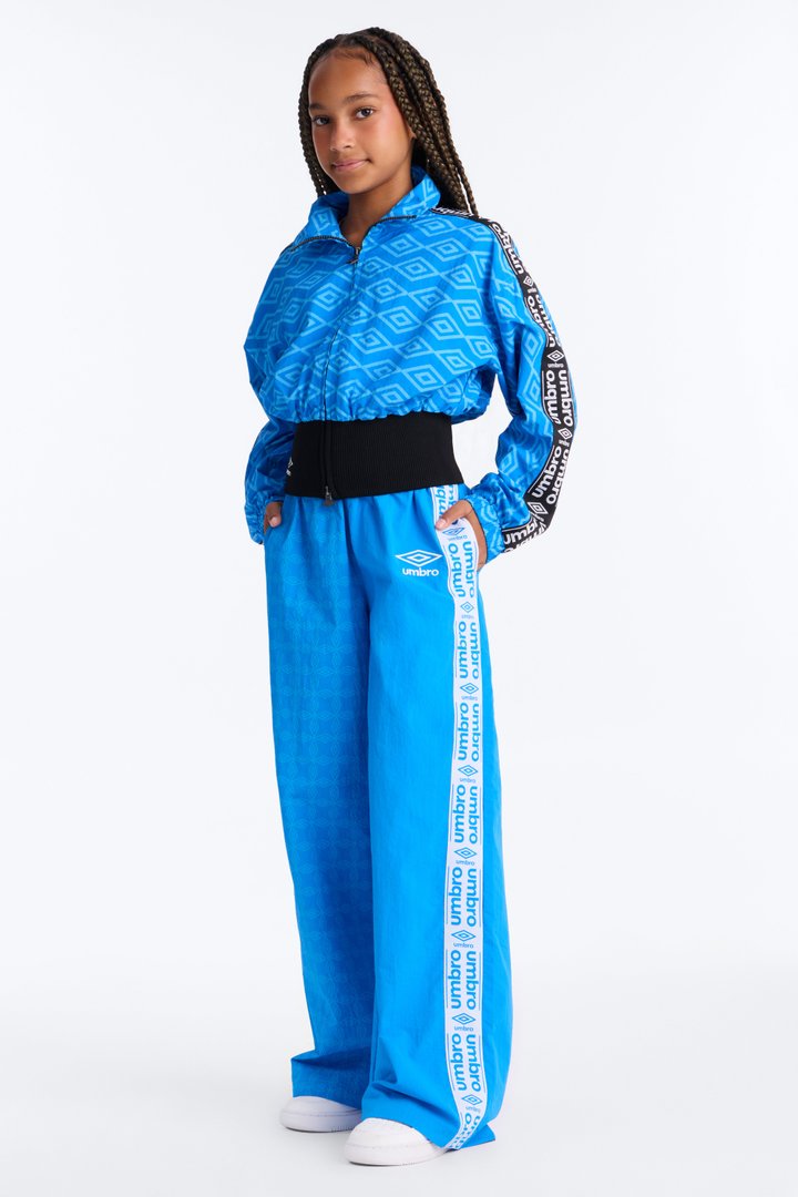 Mini Umbro Windbreaker Rib Waist Zip Up Jacket - Blue/Black