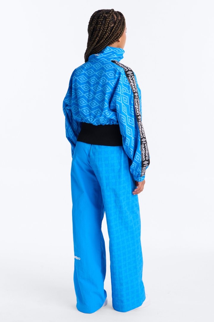 Mini Umbro Windbreaker Rib Waist Zip Up Jacket - Blue/Black