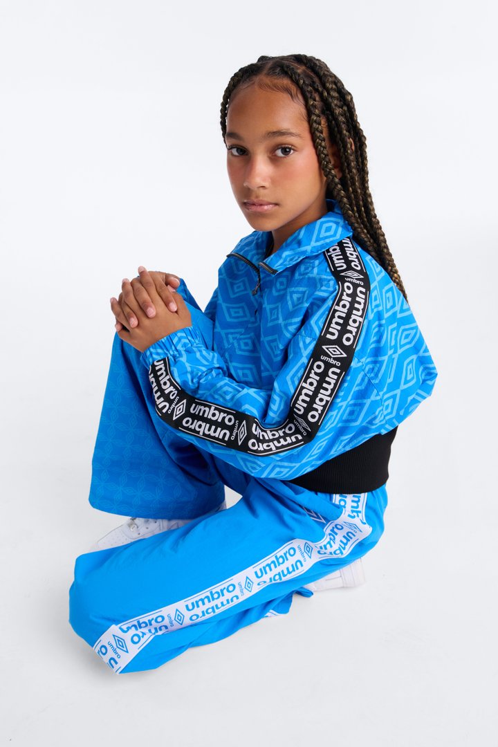 Mini Umbro Varsity Windbreaker Wide Leg Pants - Blue
