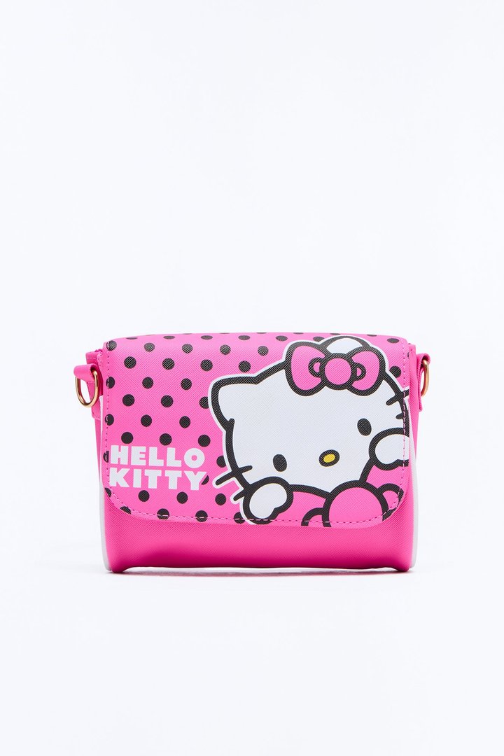 Mini Hello Kitty Polka Dot Princess Crossbody Bag - Pink