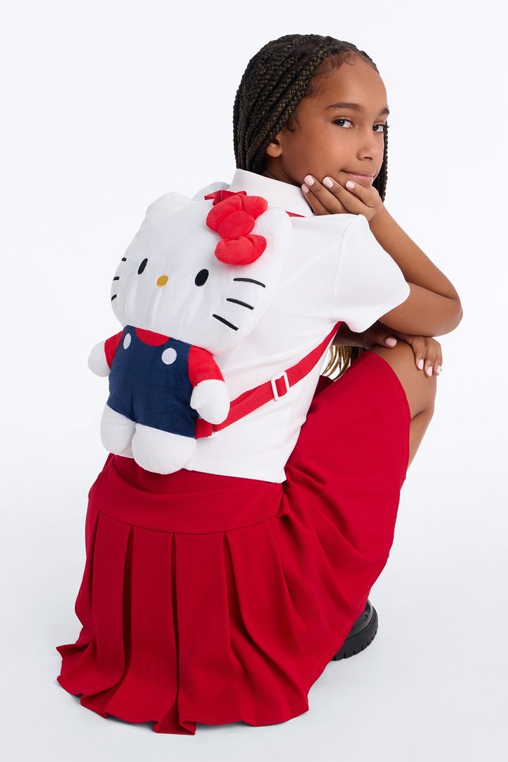 Mini Hello Kitty Ready To Go Plush Backpack - White/combo